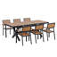 La liberté de manger en plein air avec un ensemble flexible comprenant six chaises et une table-653914140