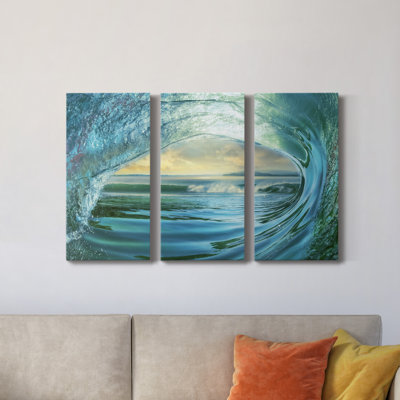 Big Wave - Photographie sur toile tendue 3 pièces