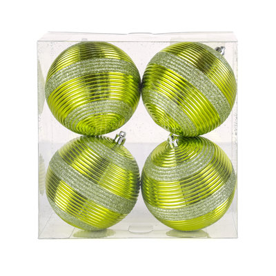 The Holiday Aisle® Shatterproof Swirling Ball Ornaments