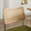 Ensemble de bureau Mid-Century moderne - Bureau de 47 pouces avec chaises en velours et dossier en rotin