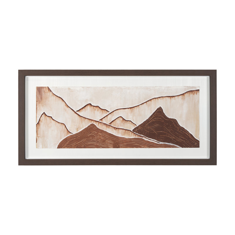 Red Rock Voir une œuvre d'art originale sous verre faite à la main, 27.8" H x 57.8" W, Vue sur Red Rock II