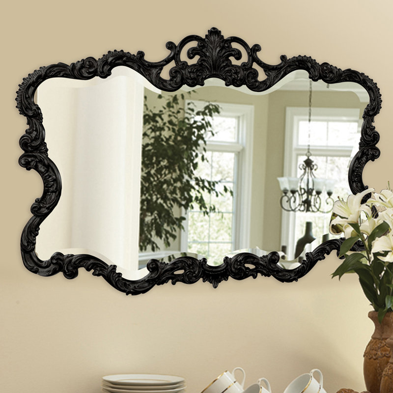 Daniely Wall Mirror, Glossy Black