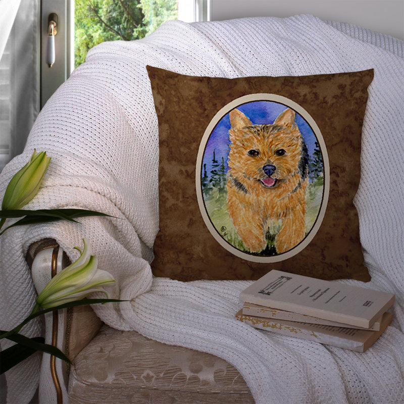 Coussin décoratif intérieur/extérieur norwich terrier
