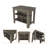 Kitchen Island with Three Storage Shelves-723435439-723435427-721845531