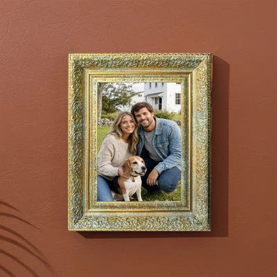 Antique Gold 1PC 8" x 10" Everyday Picture Frame with Decorative Profile