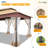 12x20 Heavy Duty Canopy Gazebo with 6 Mosquito Netting 100% Waterproof Large Canopy Tents for Patio, Party, with Double Roof Soft Top Screen Gazebo with Metal Steel Frame for Outside-113524200