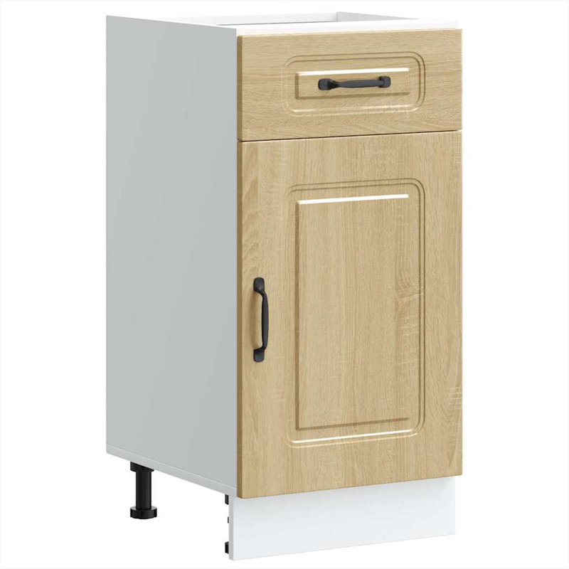 Pieds réglables en bois d'ingénierie vidaXL, Chêne sonoma, H 32,09 po x l 15,75 po x P 18,11 po