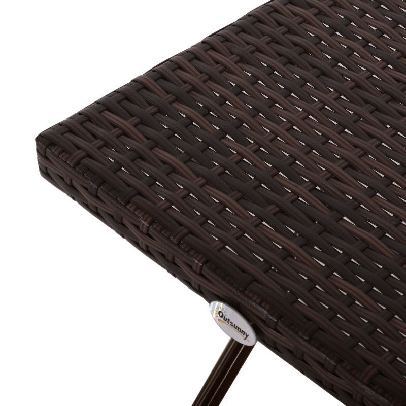 Square Metal Folding Outdoor Bistro Table , 40cm cm W 40cm cm D