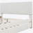 Upholstered Platform Bed With Brick Pattern Headboard And Trundle