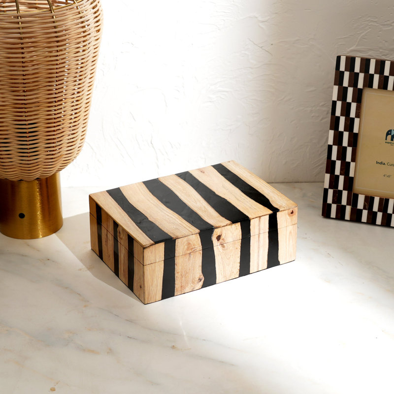 Decorative Box, Natural/Black