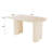 Modern Mdf Dining Table Sets With Green Pu Chairs For Home