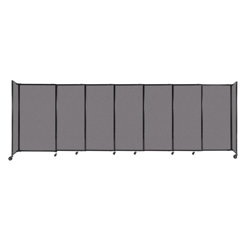 Cloison portative coulissante en tissu StraightWall, H 60 po x l 186 po x P 1 po, Ardoise