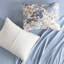 Édredon pleine fleur bleu avec draps, lavable à la machine, rembourrage en microfibre douce et drap, 11,81 po de hauteur