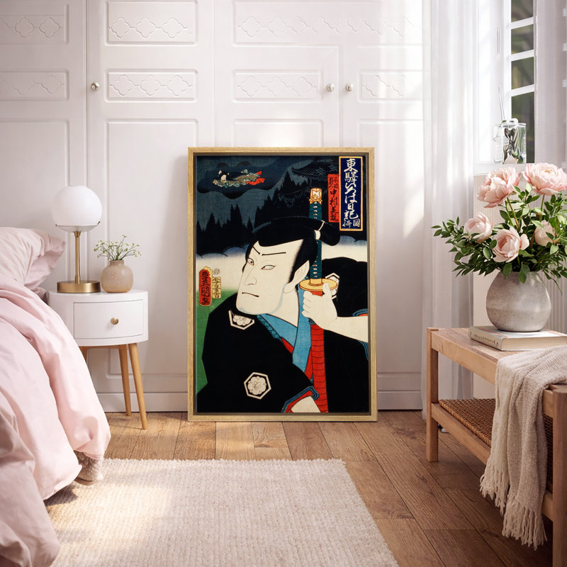 Œuvre d'art kaki japonaise, art de l'ère Edo kabaki, impression d'art giclée sur toile encadrée, H 24 po x l 16 po x P 1,5 po