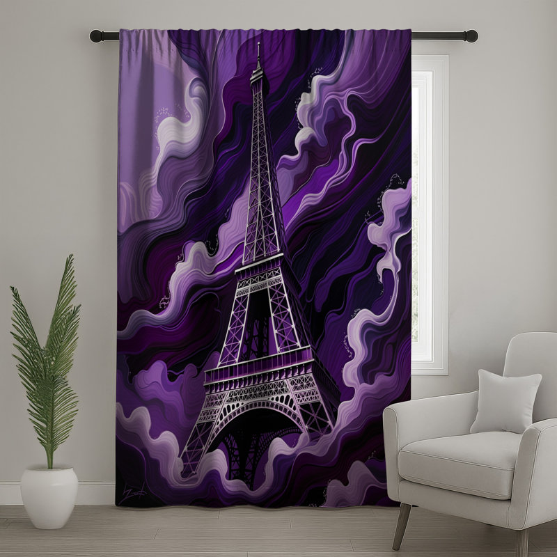 Rideaux de fenêtre Eiffel, voilages et rideaux occultant - 1 panneau, Blocage, 50 po x 92 po - 1 panneau