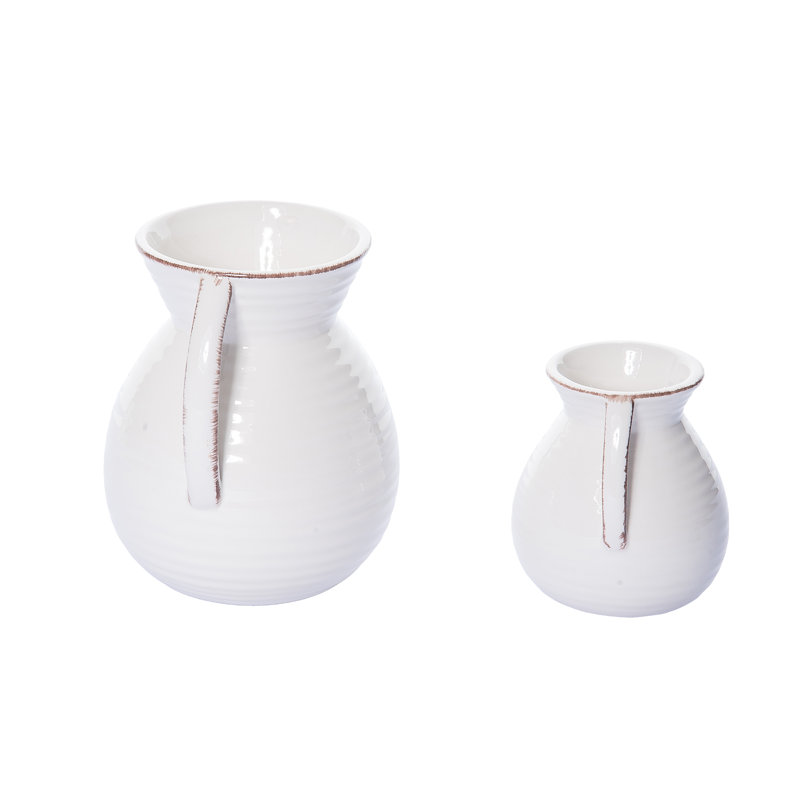 Ensemble de 2 vases Gracie Oaks Dolomite