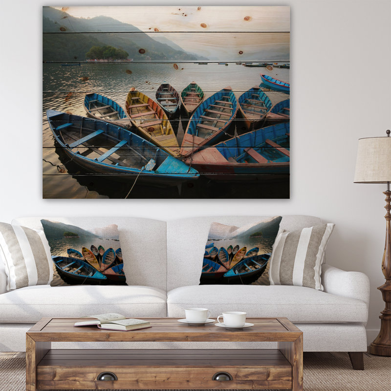 Beaux bateaux - reproduction, H 15 po x l 20 po x P 1 po, Bois