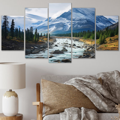Canada Misty Mountain Majesty II - Landscapes Metal Art Print Set