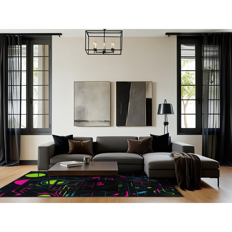 Plasma Focus Rug, Square 3'