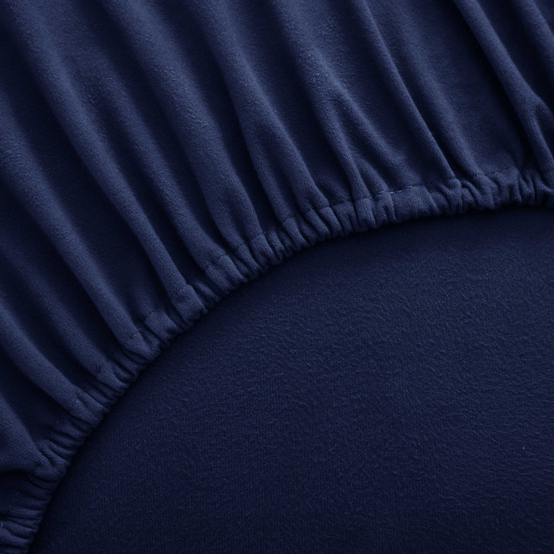 Sweet Home Collection Ultra Soft Microfiber Flannel Sheet Set, Queen Sheet Set with 2 Pillowcases, Navy
