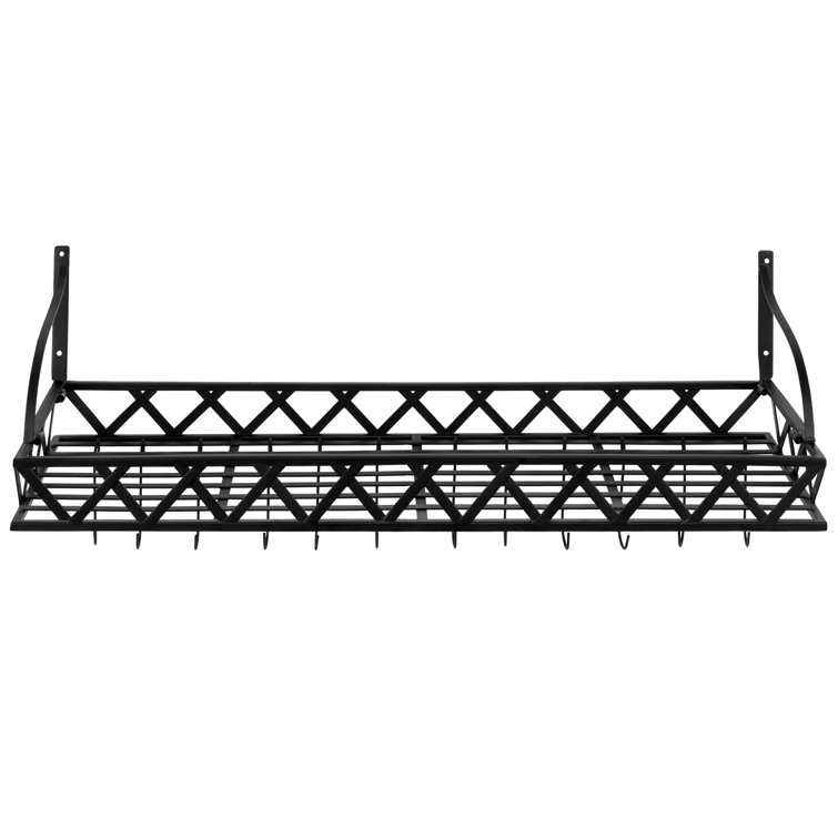 Red Barrel Studio® Metal Rectangle Wall Mounted Pot Rack & Reviews