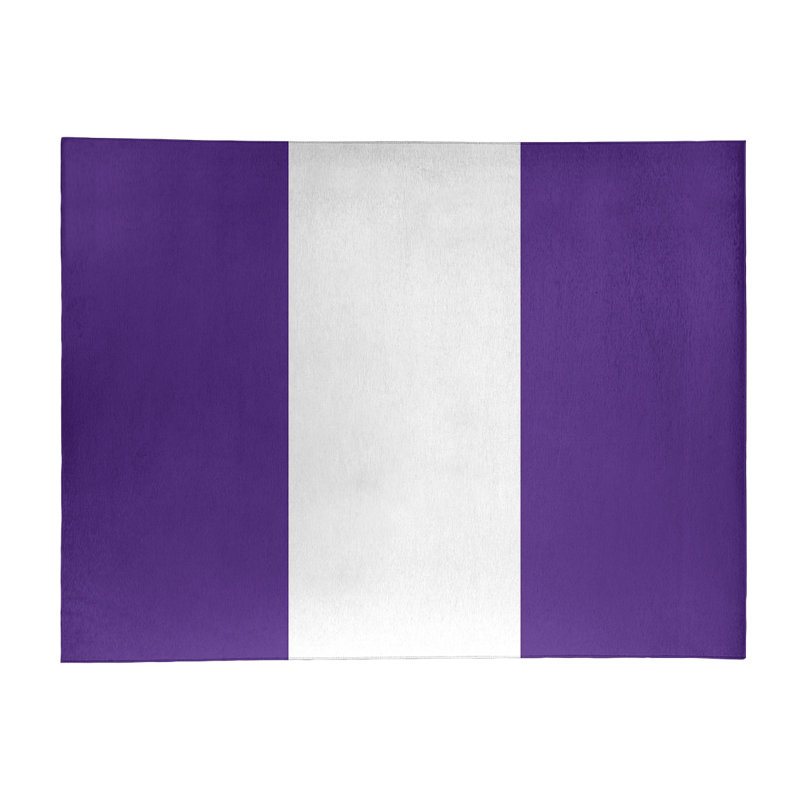 Tapis de zone en poly à rayures de football de minnesota, Rectangle 8 pi x 10 pi
