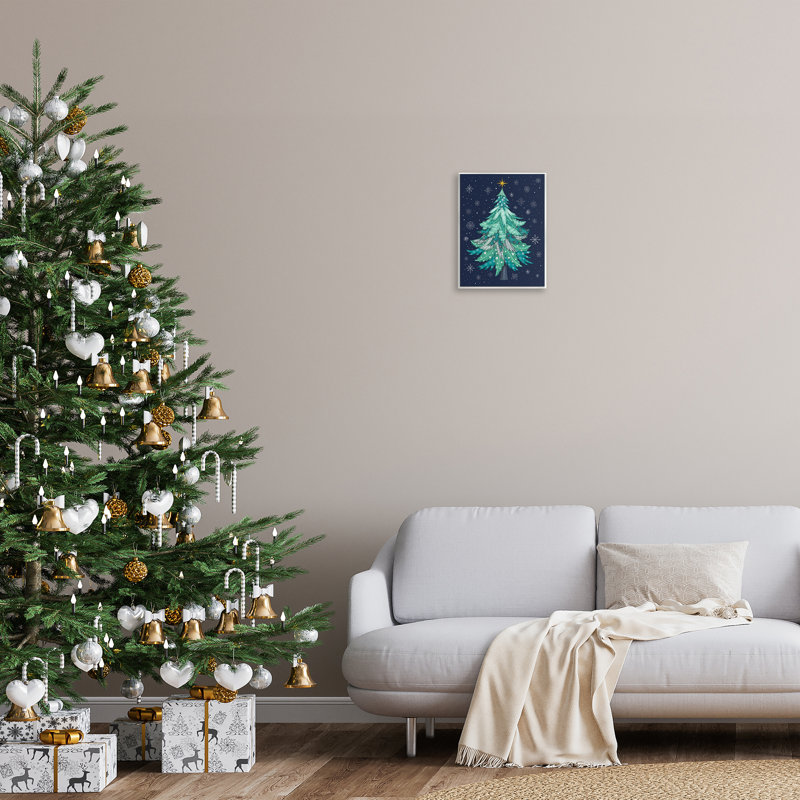 Art abstrait sur toile, motif abstrait arbre de Noël par Darlene Seale