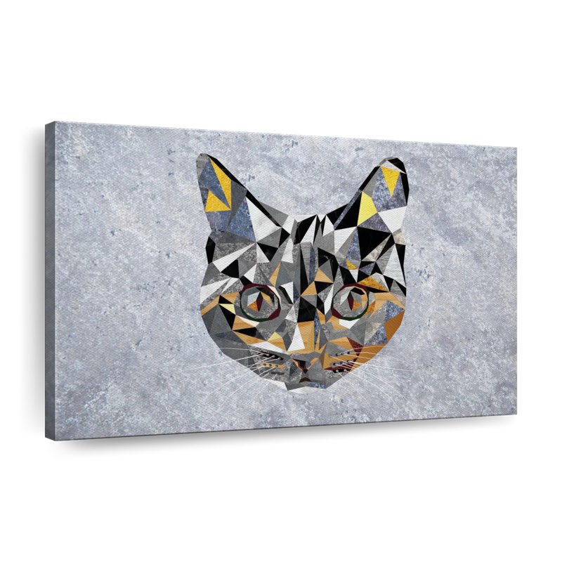 " Geometric Cat ", 20" H x 30" W x 1.25" D