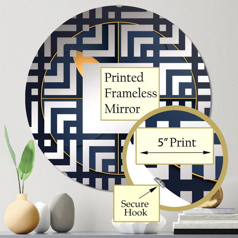 Howle - Miroir mural carré, 23,6 po x 23,6 po