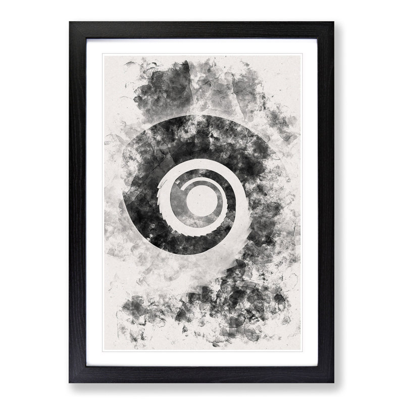 Spiral Staircase Abstract - Picture Frame Graphic Art Print, 87cm H x 62cm W x 2cm D, Black Framed