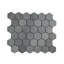 Dark Grey Basalt 2" Hexagon Mosaic