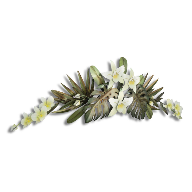 Orchidée blanche (SS), Vert / Blanc / Brun