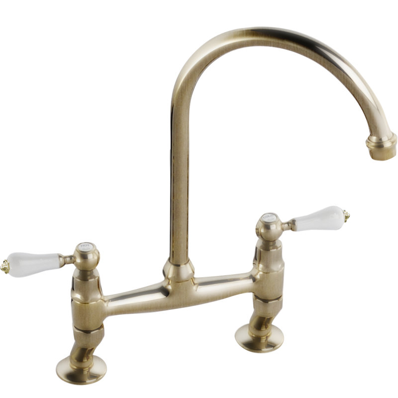 Abode Designs Ludlow Kitchen Faucet, Antique Brass