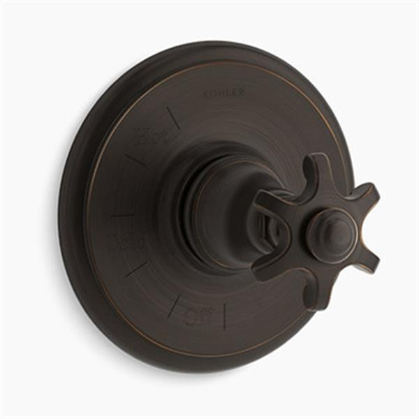Artifacts Rite-Temp Valve Trim with Prong Handle, Oil Rubbed Bronze