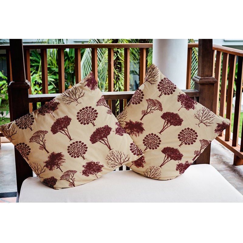 Coussin décoratif intérieur / extérieur Polyfill, 18 po x 18 po, Grenade