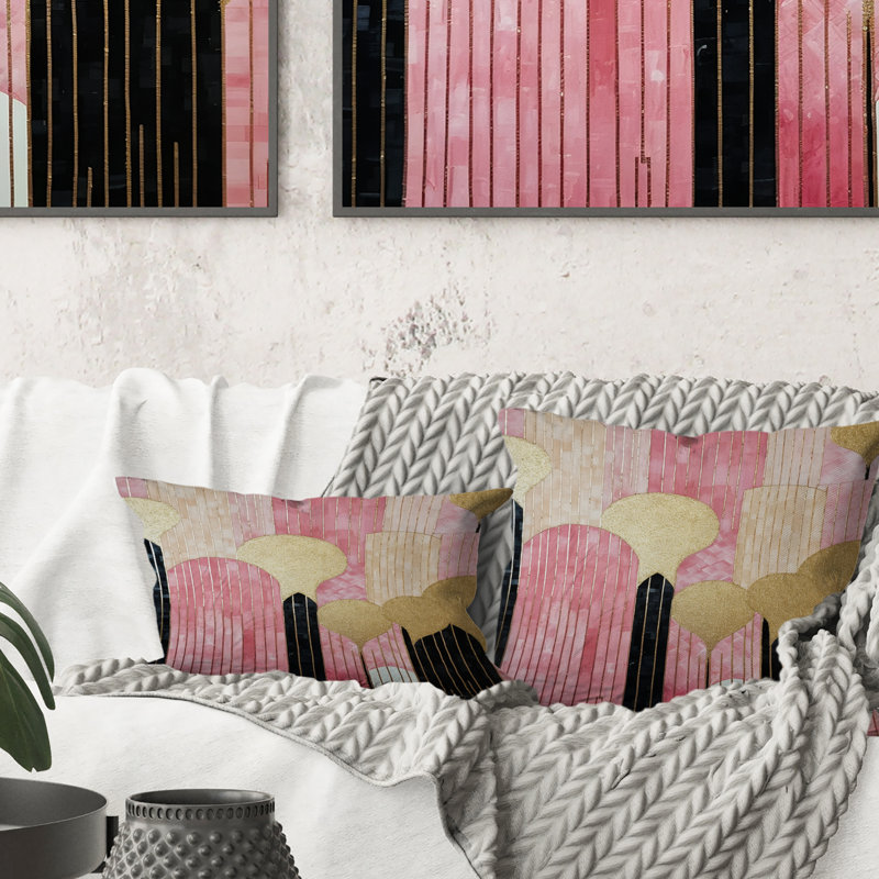 Coussin Art Nouveau Vintage City of Gold - Abstract
