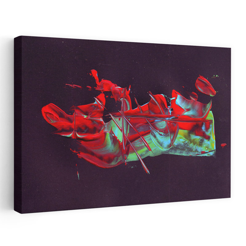 «Vibrant Paint Expression», impression abstraite et audacieuse, H 16 po x l 24 po