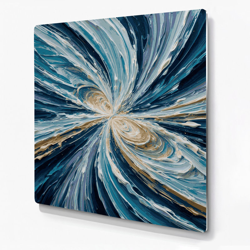 Art mural bleu Sci Fi Energy, H 384 po x l 384 po x P 0,05 po
