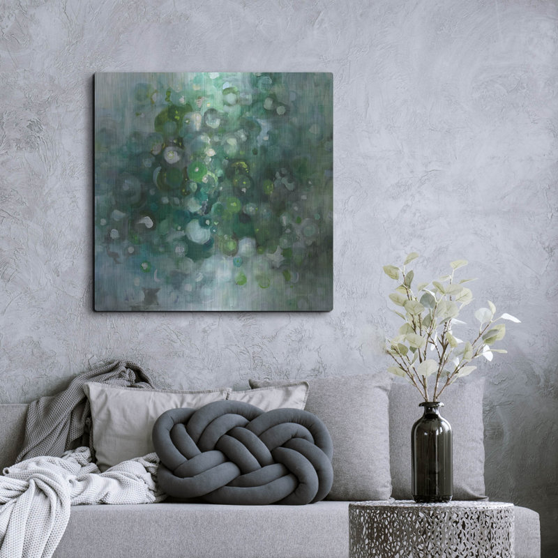 Winston Porter «Emerald Constellation» par Danhui Nai, art mural en métal, H 36 po x l 36 po