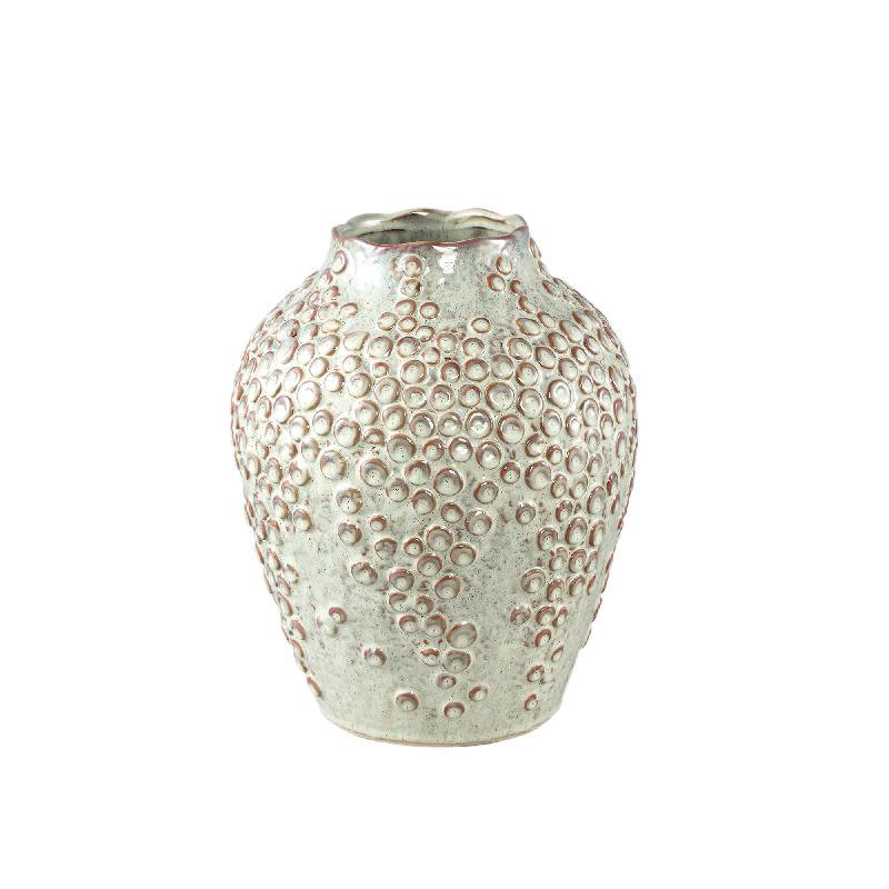 Baltzer Ceramic Pot Planter, Cream