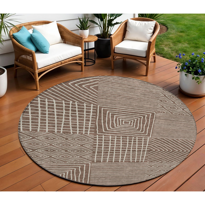 Tapis d'intérieur rond 8 po