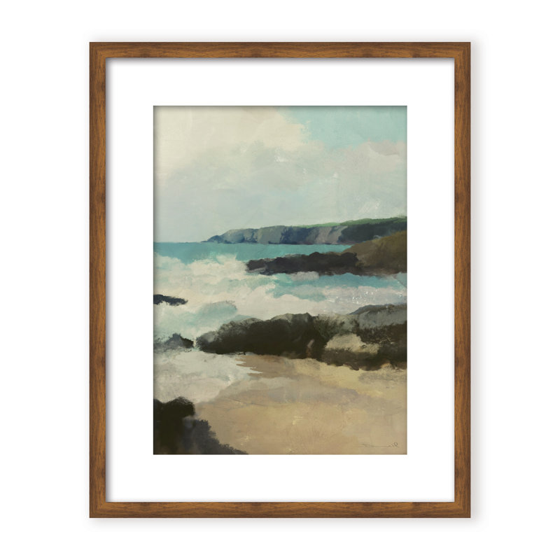 Coastal Retreat Rocky Beach, 48" H x 36" W x 2.375" D, Framed Canvas, White
