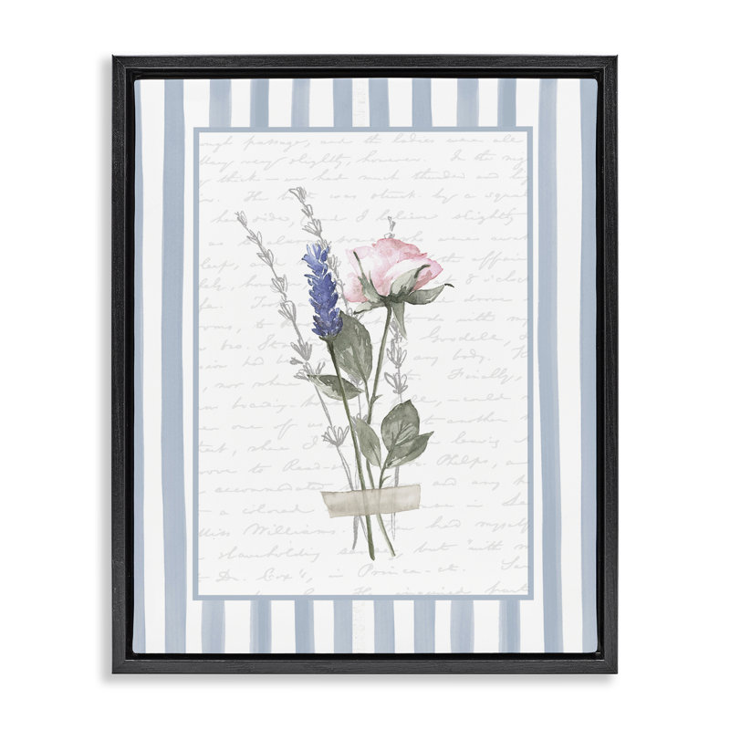 Cadre flottant à motif d'herbes délicates, design par lettré et doublé, Cadre flottant noir de jais, H 21 po x l 17 po