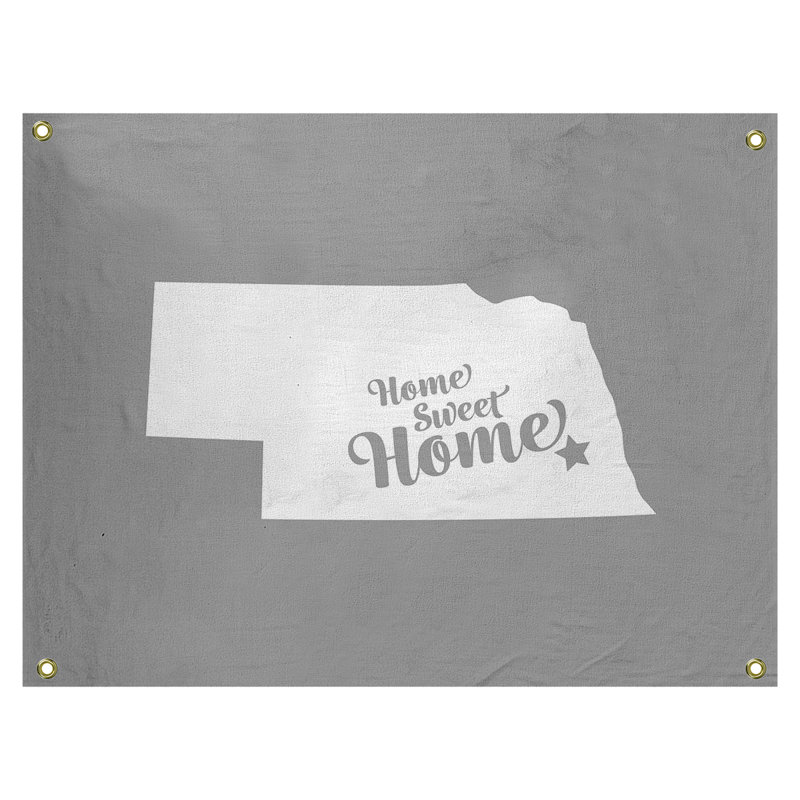 Polyester Tapestry, 59" H x 80" W, Gray