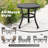 Outdoor 3-piece Bistro Set, PVC-coated polyester Fabric, Powder-coated Iron Frame