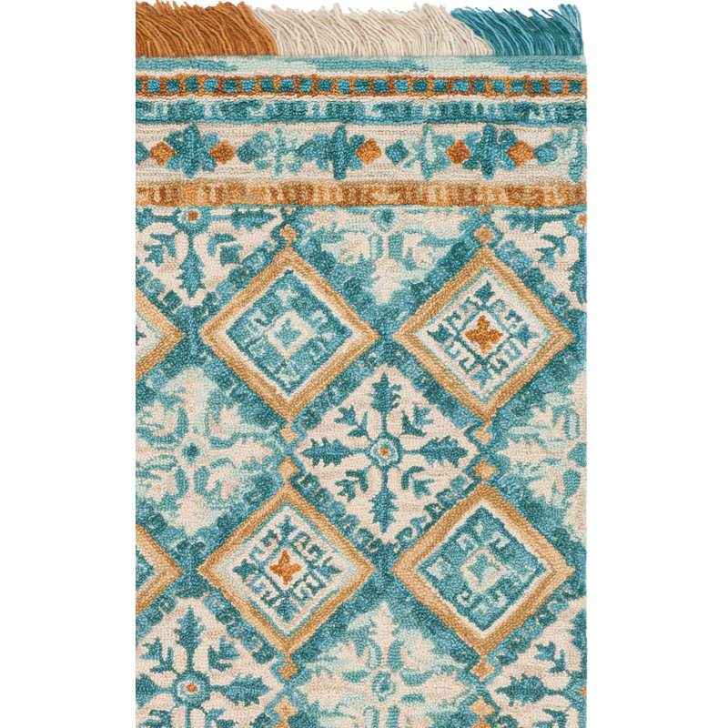 Tapis ivoire en laine / coton touffeté à la main Jahiem, Rectangle 4 pi x 6 pi