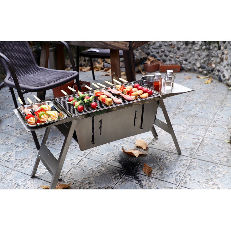 Allocacoc 13.90'' W Portable Charcoal Grill