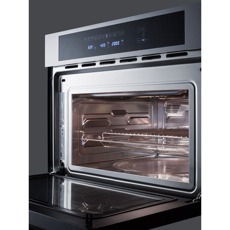 24" Stainless Steel Convection Electric Wall Oven with Microwave