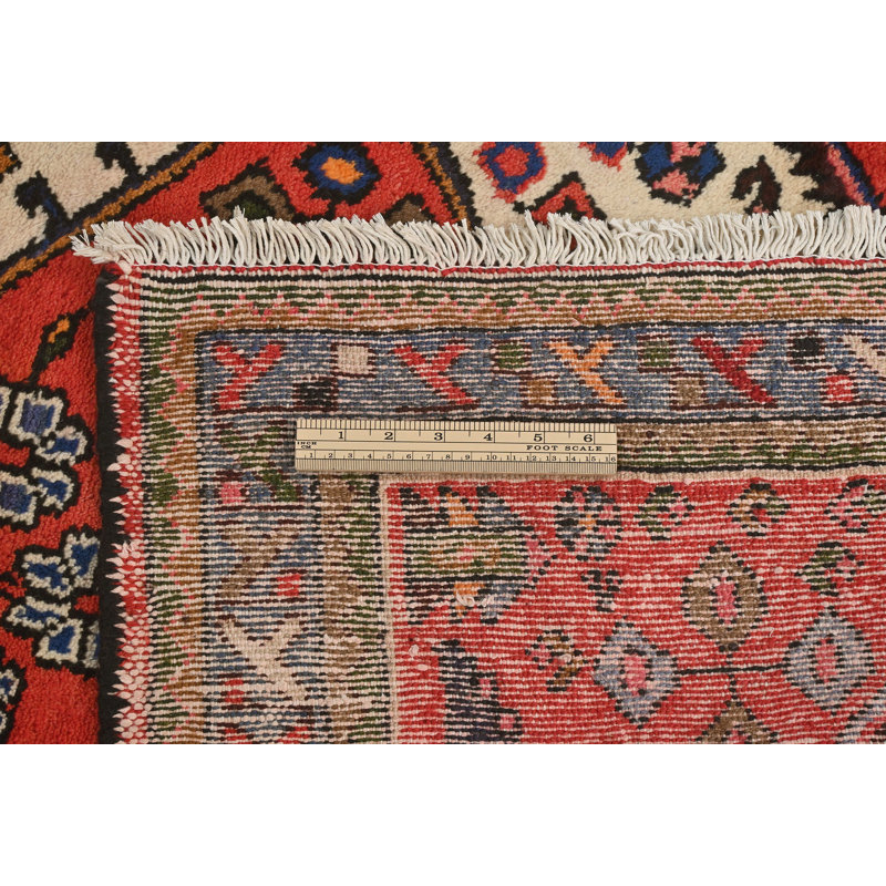 Tapis oriental rétro vintage fait à la main 3 pi 4 po x 4 pi 8 po Tribal Design