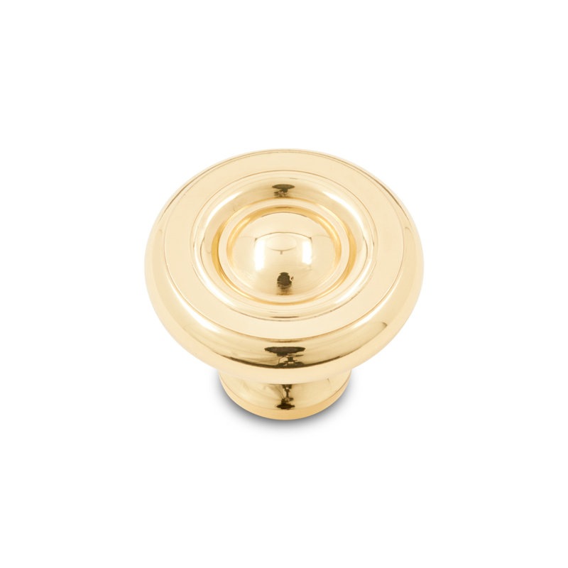 Poignée champignon géorgienne unie CK Series, Laiton poli, Diamètre du bouton 1,25 po